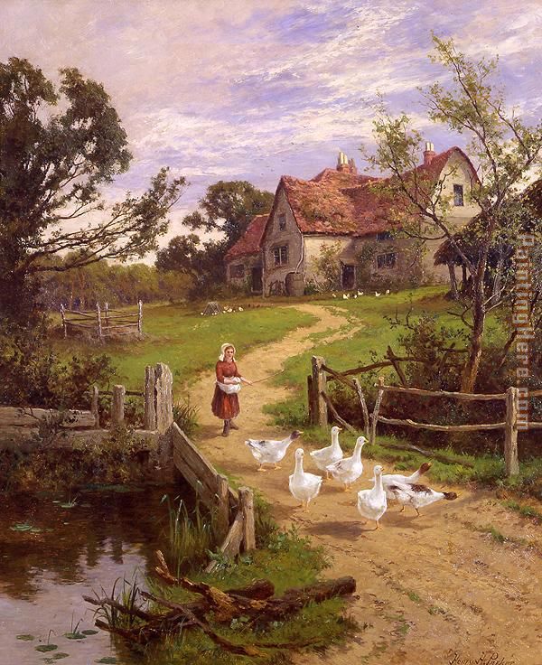 A Berkshire Homestead painting - Henry H. Parker A Berkshire Homestead art painting